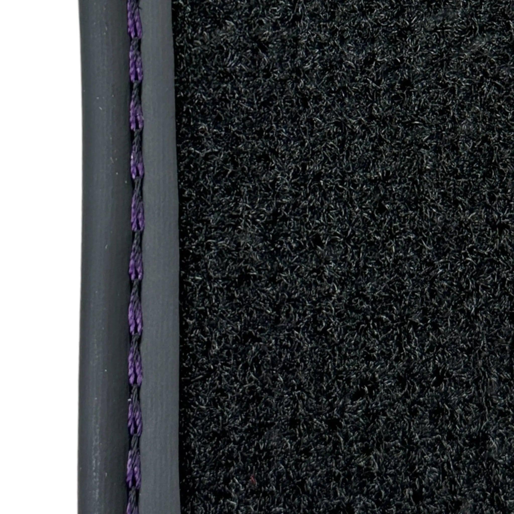 Purple Leather Black Floor Mats for McLaren 720S | Black Trim