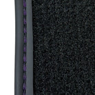 Purple Leather Black Floor Mats for McLaren 720S | Black Trim