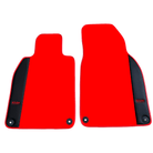 Red Floor Mats for Porsche 718 Boxster (2016-2023) with Leather - AutoWin