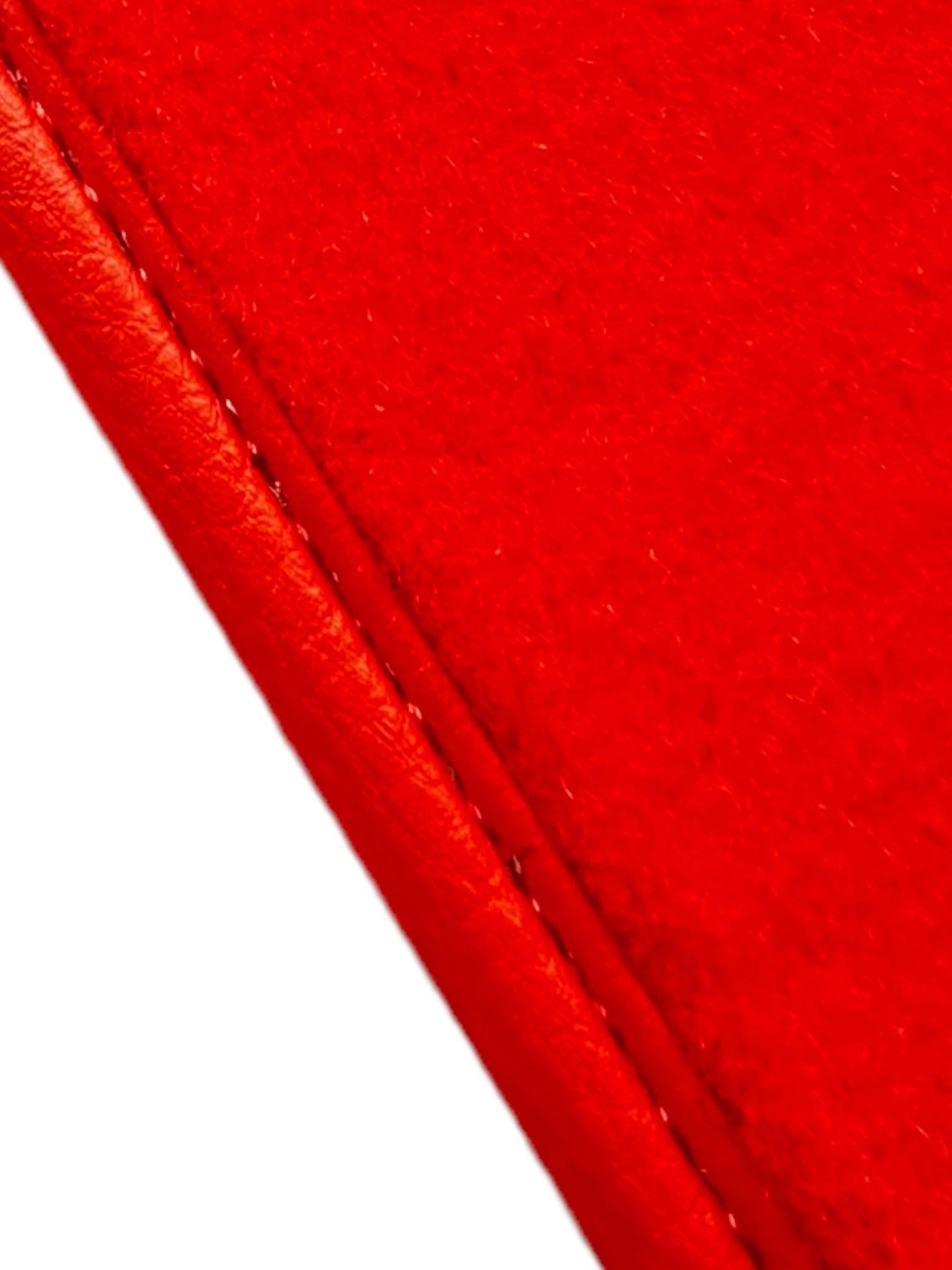 Red Floor Mats For Bentley Bentayga (2015-2023) with Alcantara Leather