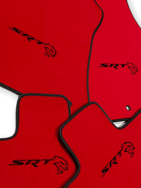 Red Floor Mats For Dodge Charger Srt 2011-2021 Tailored - AutoWin