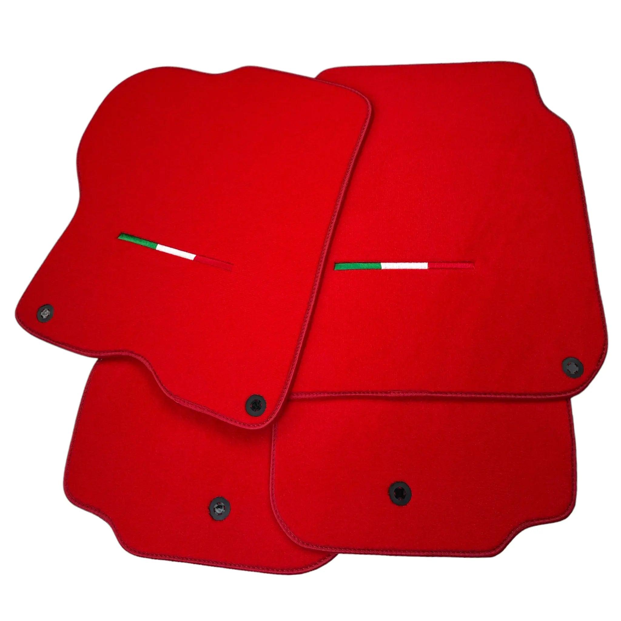 Red Floor Mats For Ferrari GTC4 Lusso (2016-2023) Italian Edition