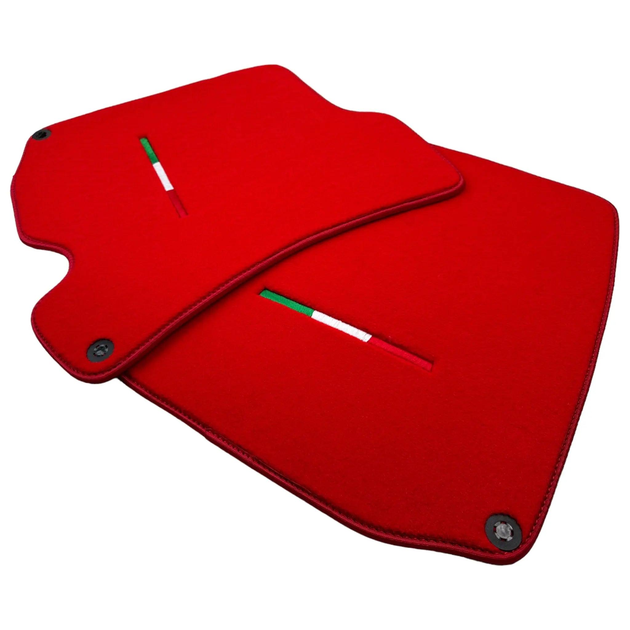 Red Floor Mats For Ferrari Portofino (2018-2023) Italian Edition