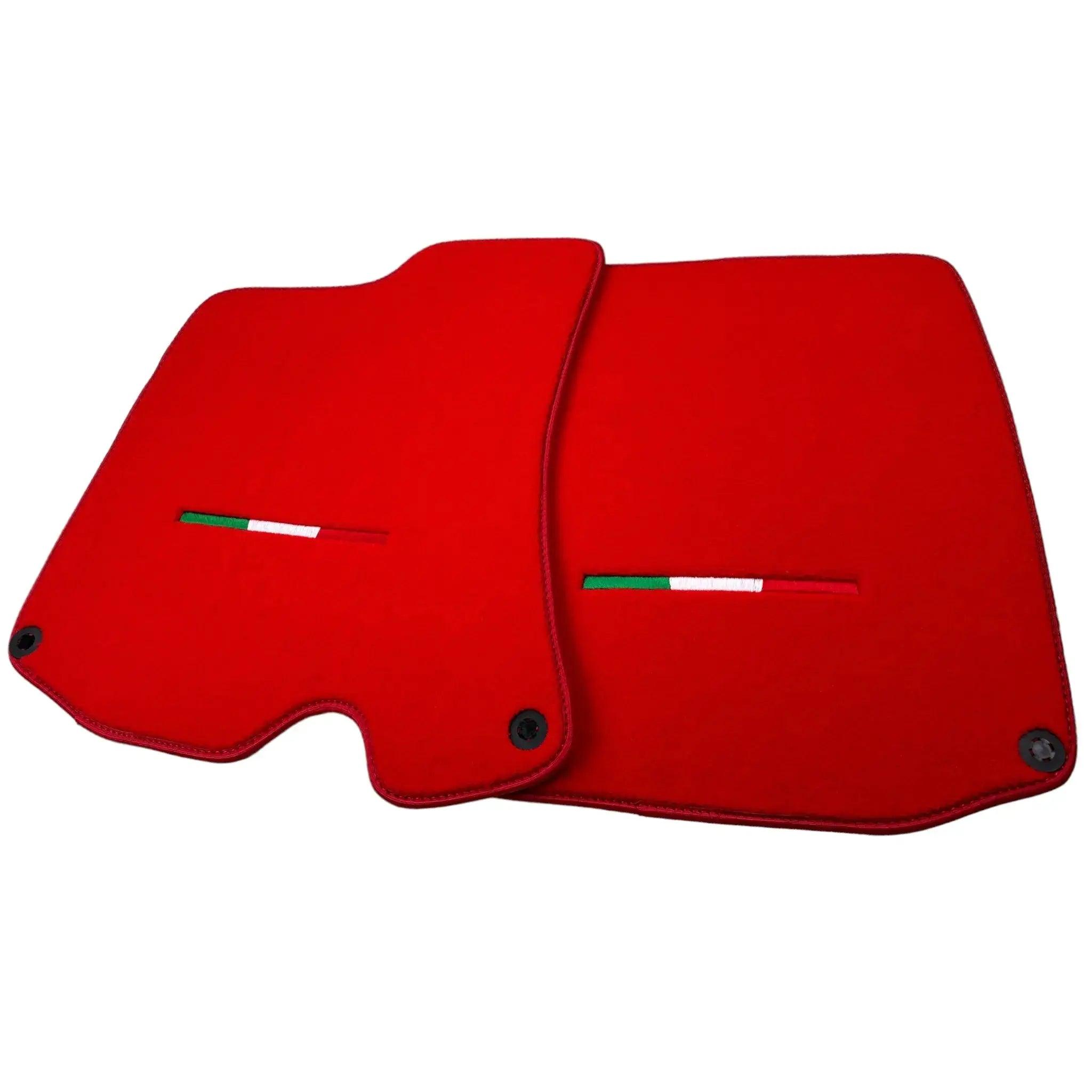 Red Floor Mats For Ferrari Roma (2021-2024) Italian Edition - AutoWin