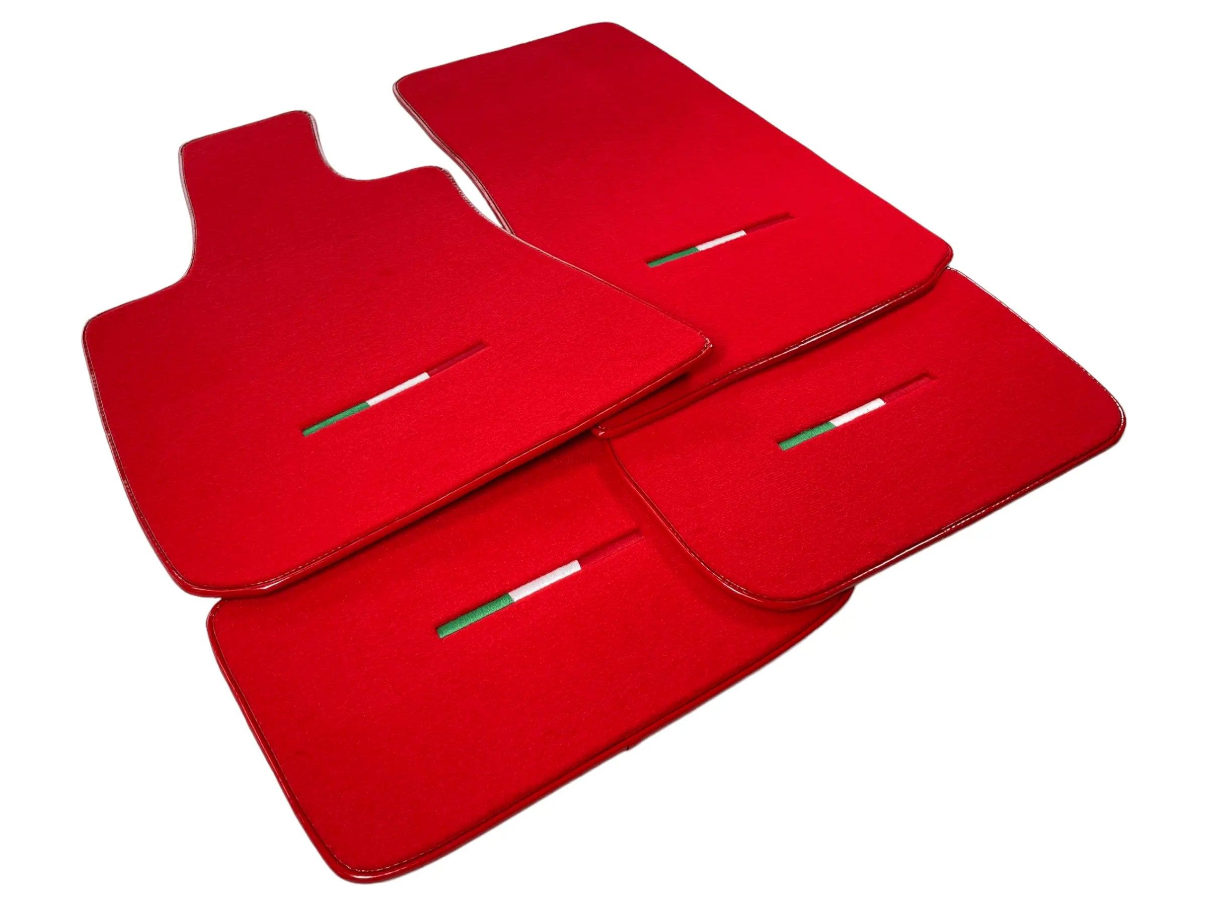 Red Floor Mats For Maserati Coupé (2001-2007) Italy Edition - AutoWin