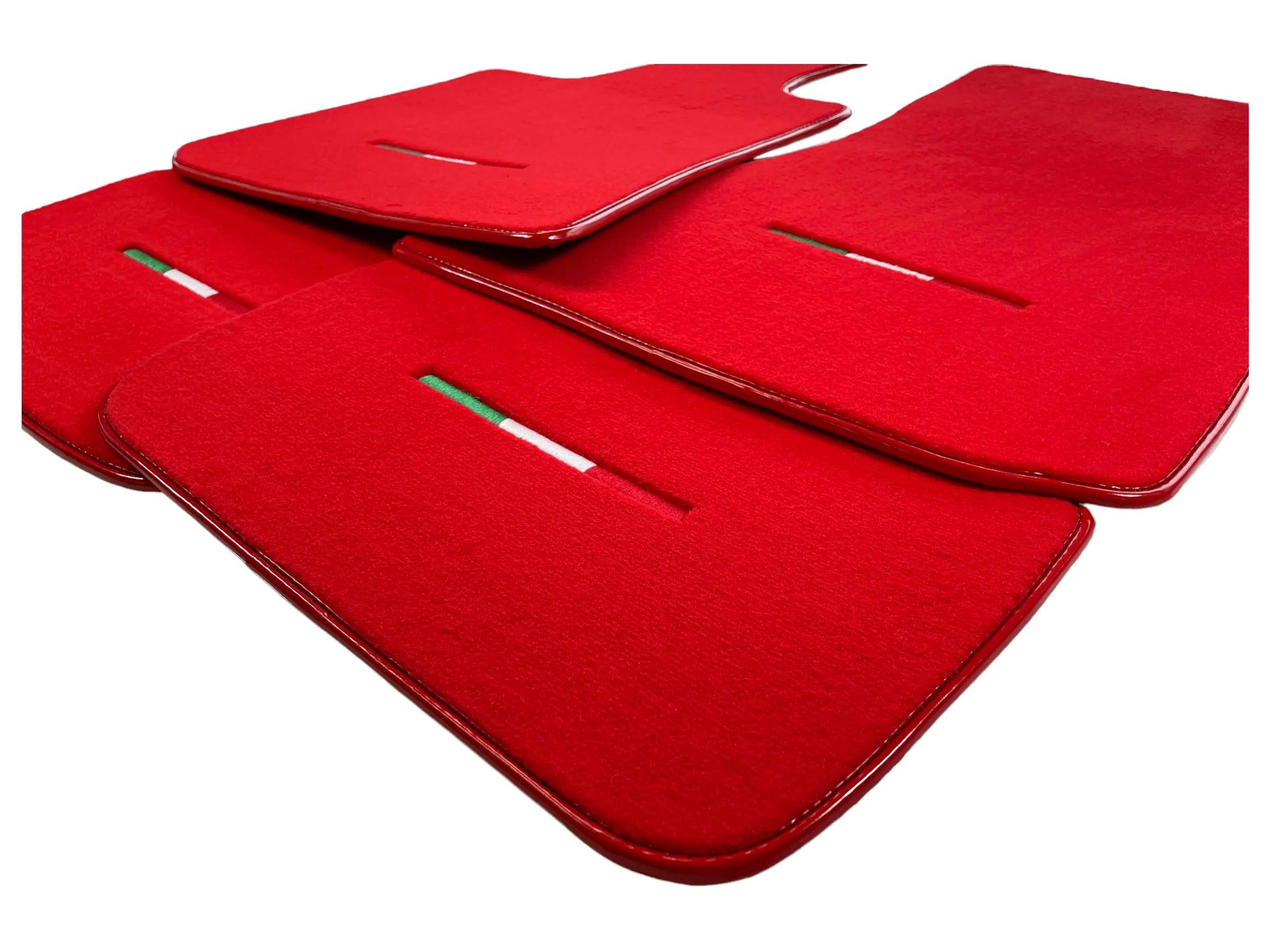 Red Floor Mats For Maserati Levante (2017-2023) Italy Edition - AutoWin