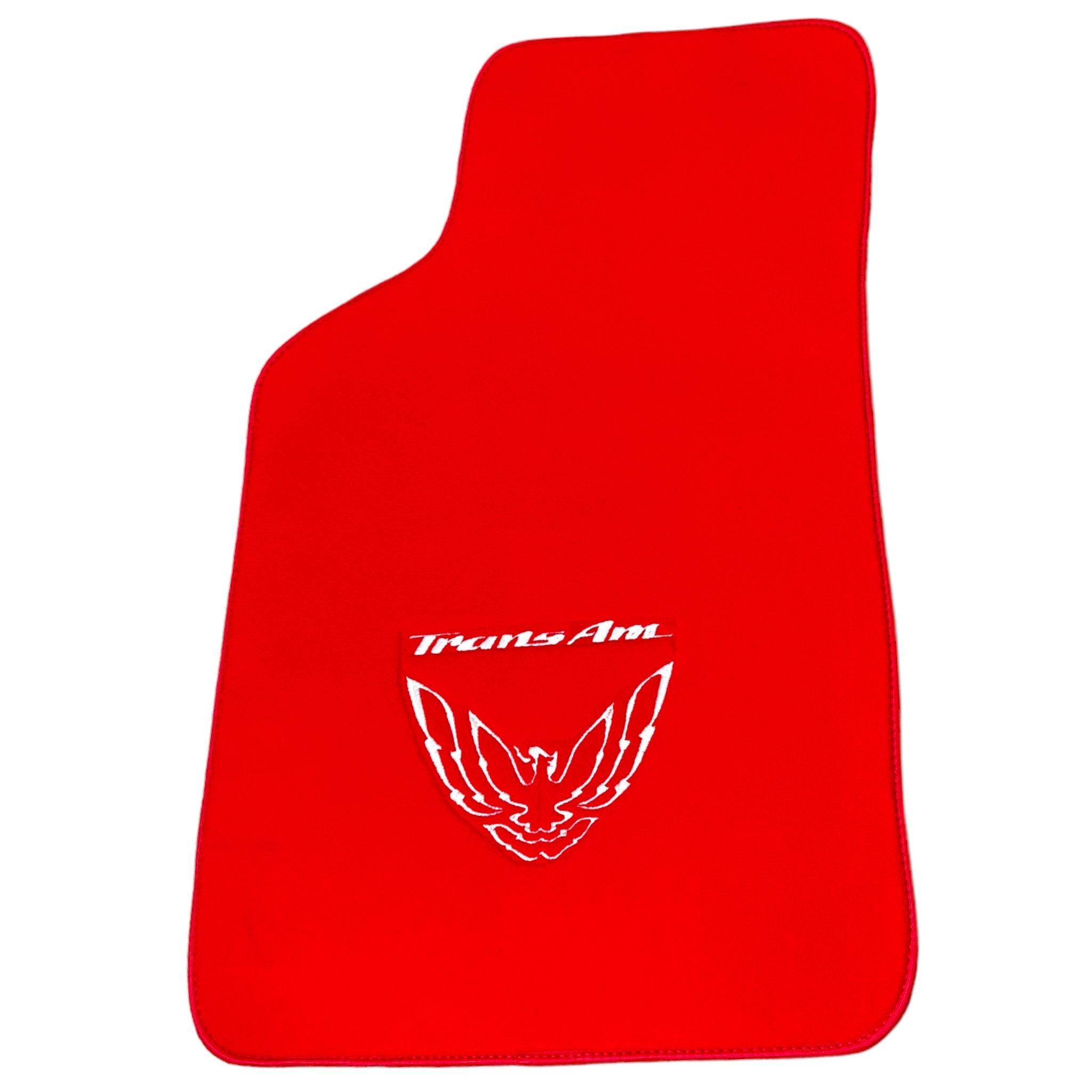 Red Floor Mats for Pontiac FireBird (1970-1981) with Trans Am Logo