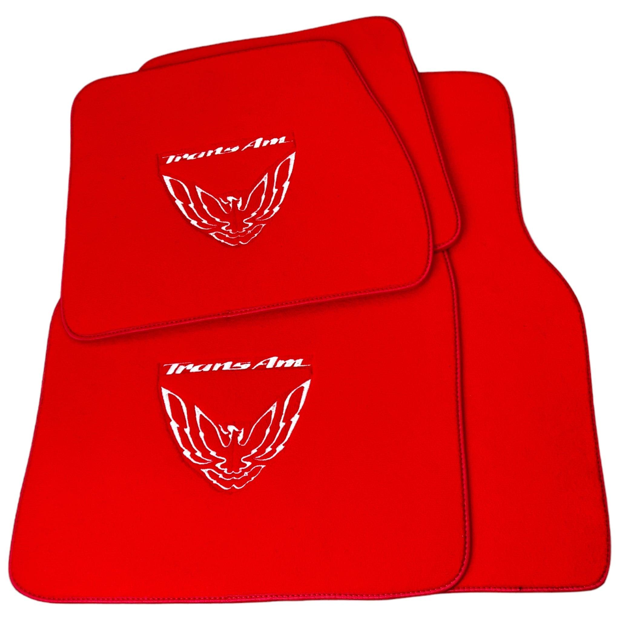 Red Floor Mats for Pontiac FireBird (1993-2002) with Trans Am Logo