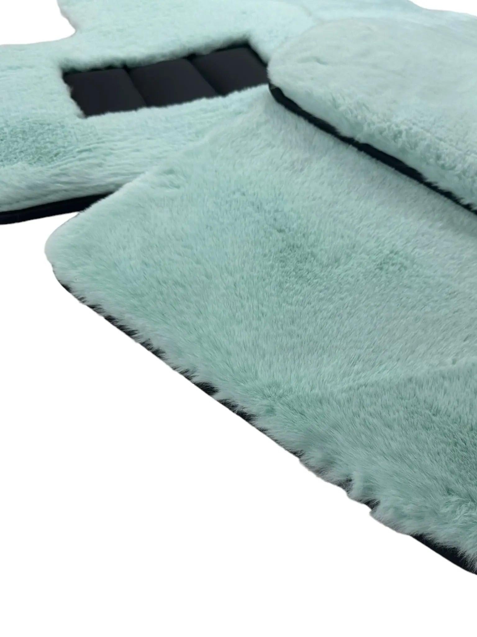 Tiffany Blue Sheepskin Floor Mats For Rolls Royce Cullinan Rr31 2018-2023 Er56 Design Brand