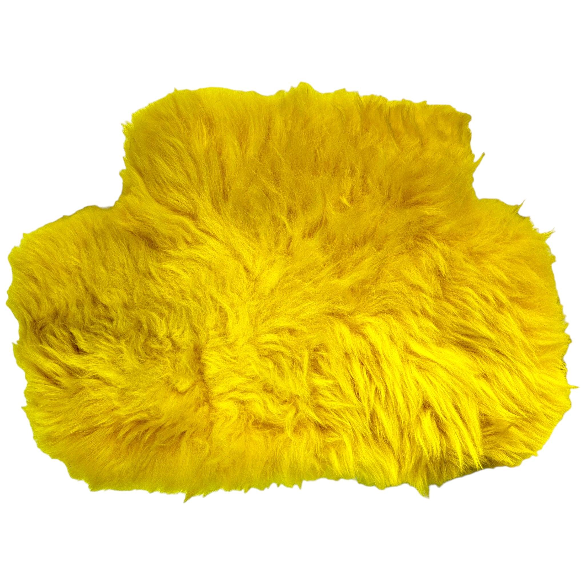 Yellow Sheepskin Floor Mats for Rolls Royce Cullinan Rr31 (2018-2023) ER56 Design Brand