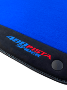 Blue Floor Mats For Ferrari 488 Pista Spider 2019-2021 With Alcantara Leather - AutoWin