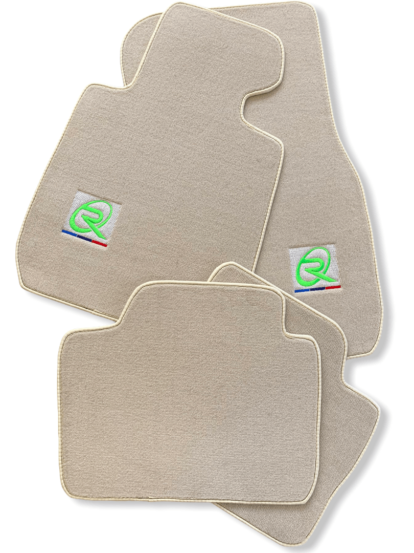 Beige Floor Mats For BMW 1 Series F20 Brand Tailored Set Perfect Fit Green - AutoWin