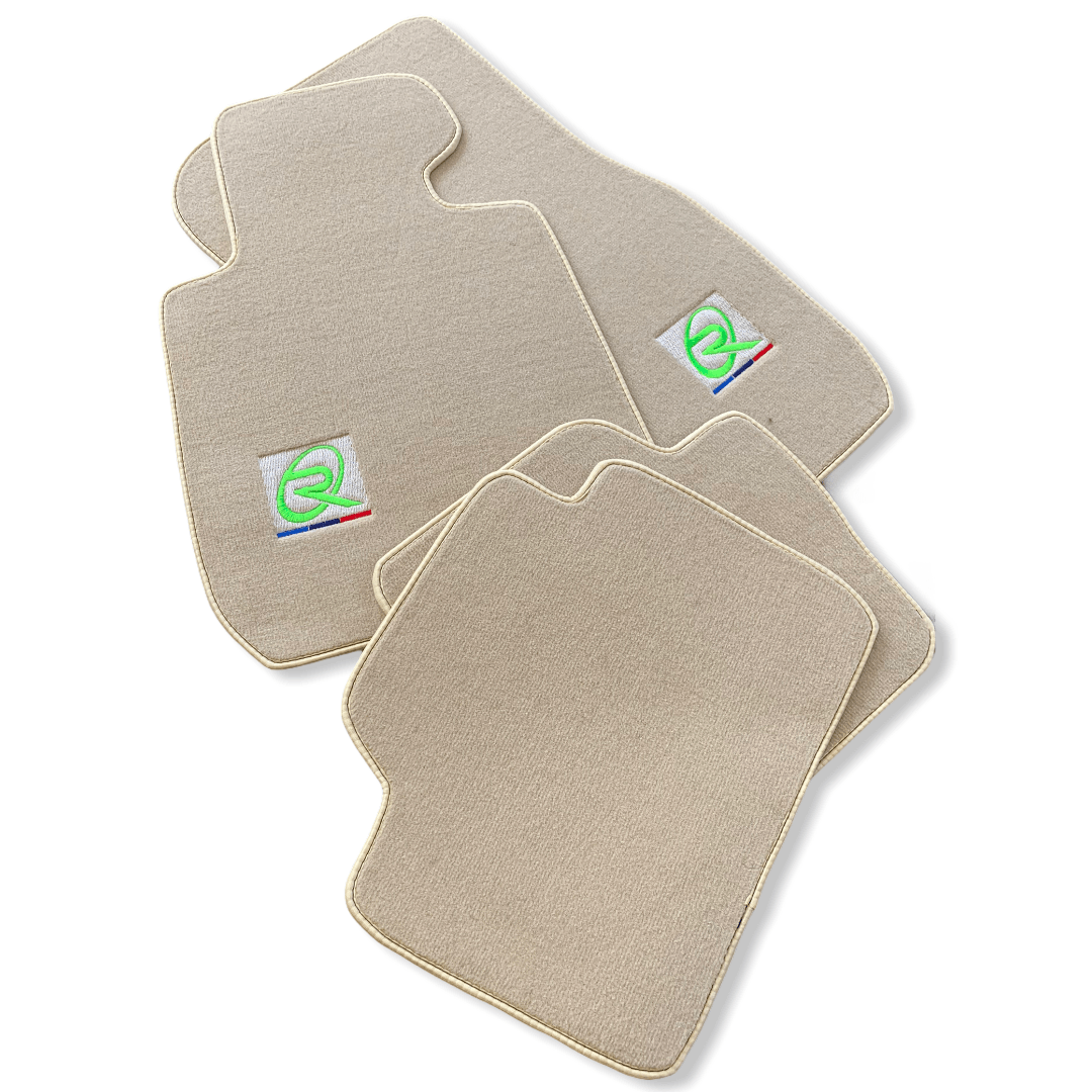 Beige Floor Mats For BMW 2 Series F22 Brand Tailored Set Perfect Fit Green - AutoWin