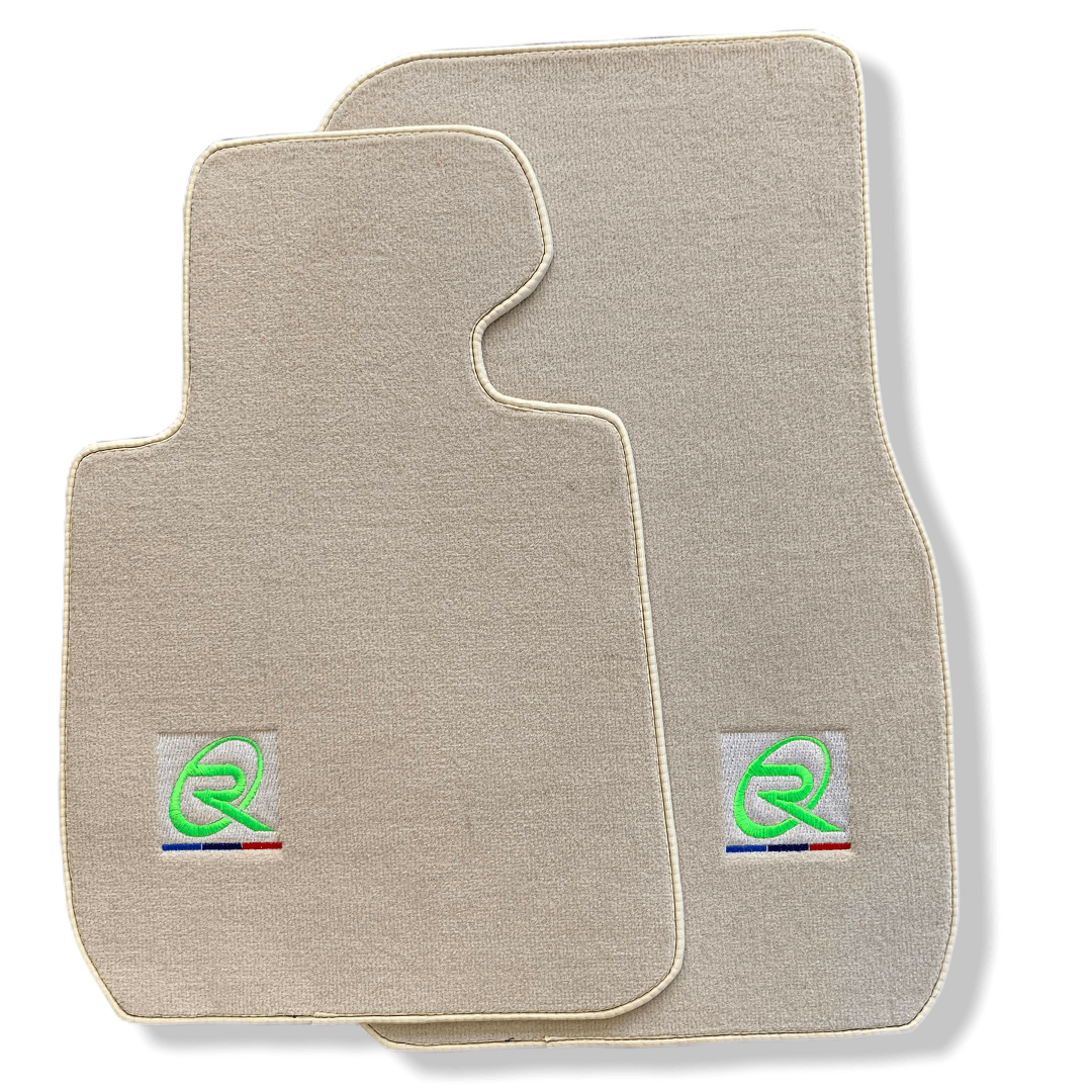 Beige Floor Mats For BMW 3 Series E46 Coupe Brand Tailored Set Perfect Fit Green Collection - AutoWin