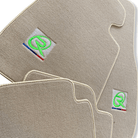 Beige Floor Mats For BMW 3 Series E46 Coupe Brand Tailored Set Perfect Fit Green Collection - AutoWin