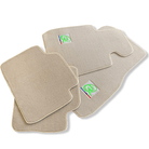 Beige Floor Mats For BMW 7 Series F01 ROVBUT Brand Tailored Set Perfect Fit Green SNIP Collection - AutoWin