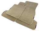 Beige Floor Mats For BMW 7 Series F02 With M Package AutoWin Brand - AutoWin