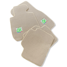 Beige Floor Mats For BMW 7 Series G12 ROVBUT Brand Tailored Set Perfect Fit Green SNIP Collection - AutoWin
