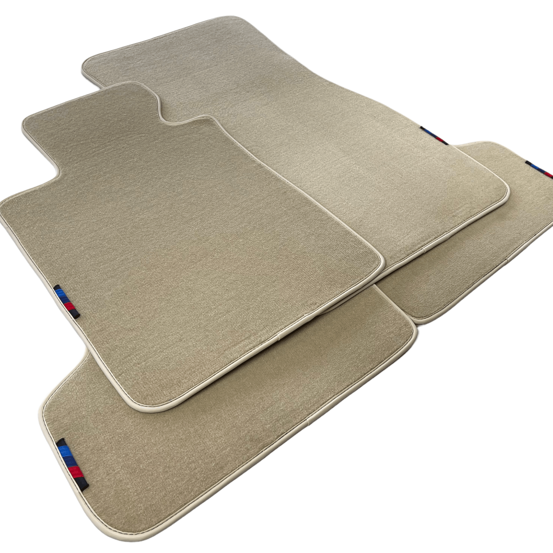 Beige Floor Mats For BMW M3 F80 Series With M Package AutoWin Brand - AutoWin