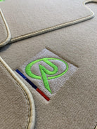 Beige Floor Mats For BMW M8 Series Gran Coupe F93 ROVBUT Brand Tailored Set Perfect Fit Green SNIP Collection - AutoWin