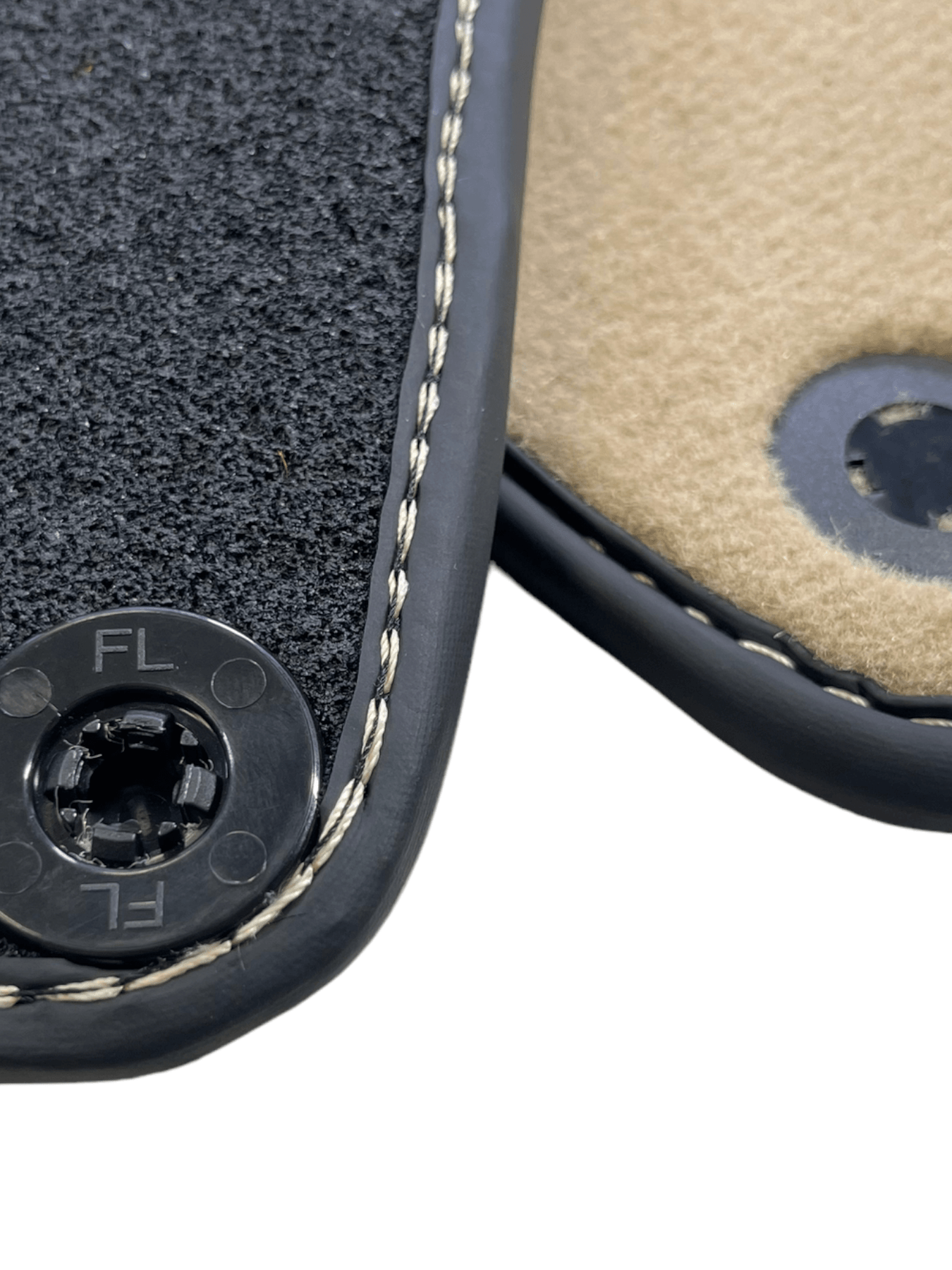 Beige Floor Mats for Lamborghini Gallardo With Alcantara Leather - AutoWin