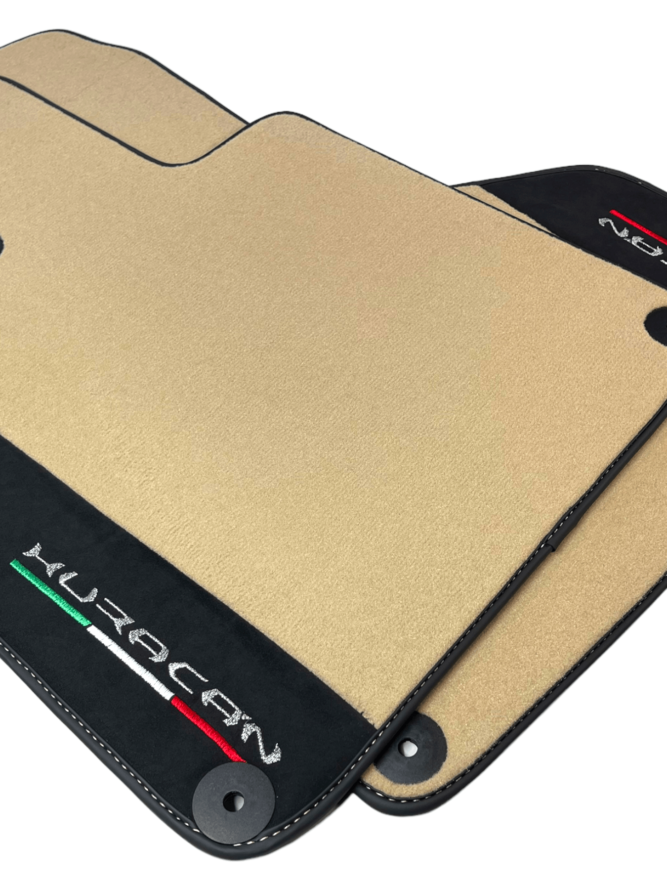Beige Floor Mats for Lamborghini Huracan With Alcantara Leather - AutoWin