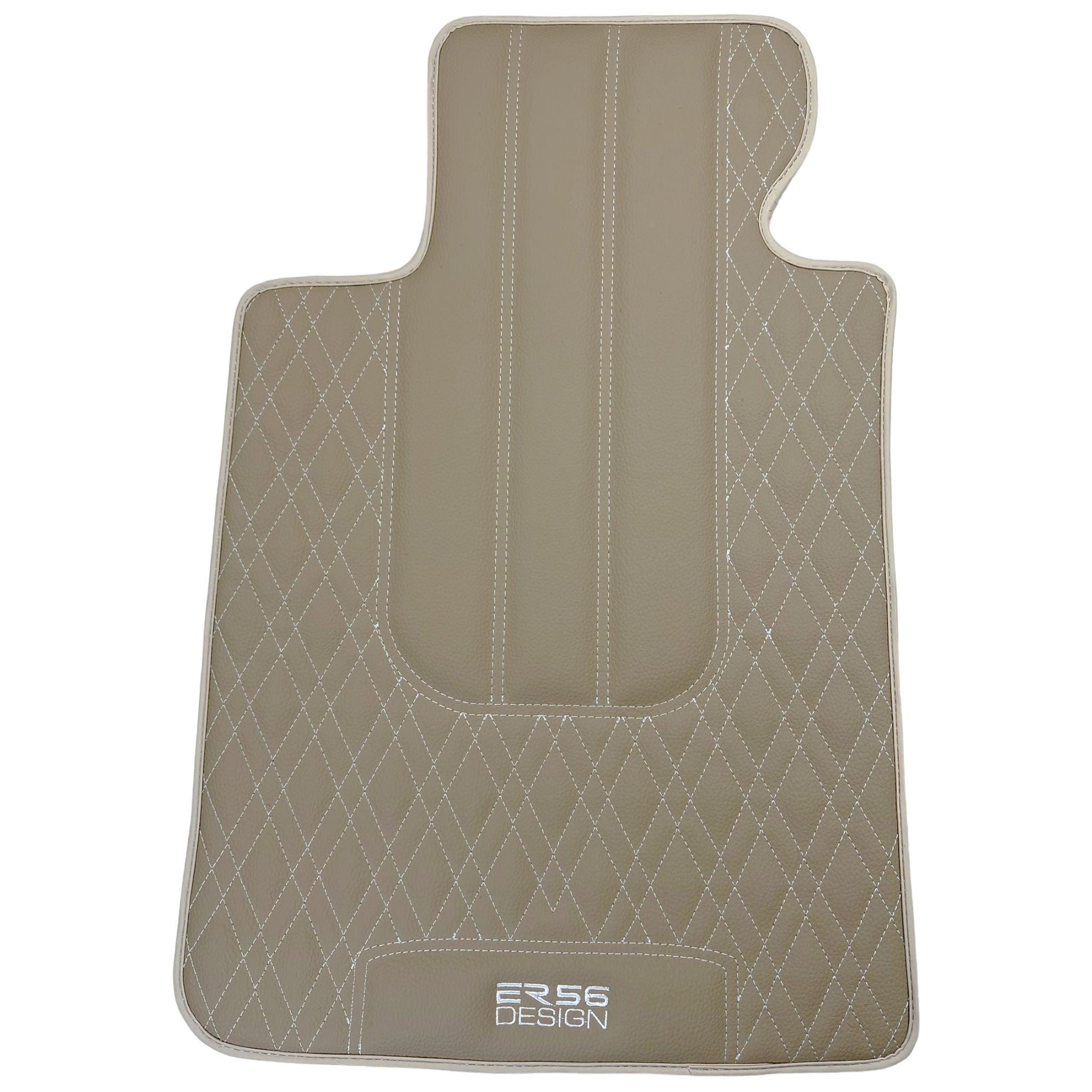 Beige Leather Floor Mats For BMW M5 E34