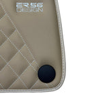 Beige Leather Floor Mats For Mercedes Benz CLA-Class C117 Coupe (2013-2019)