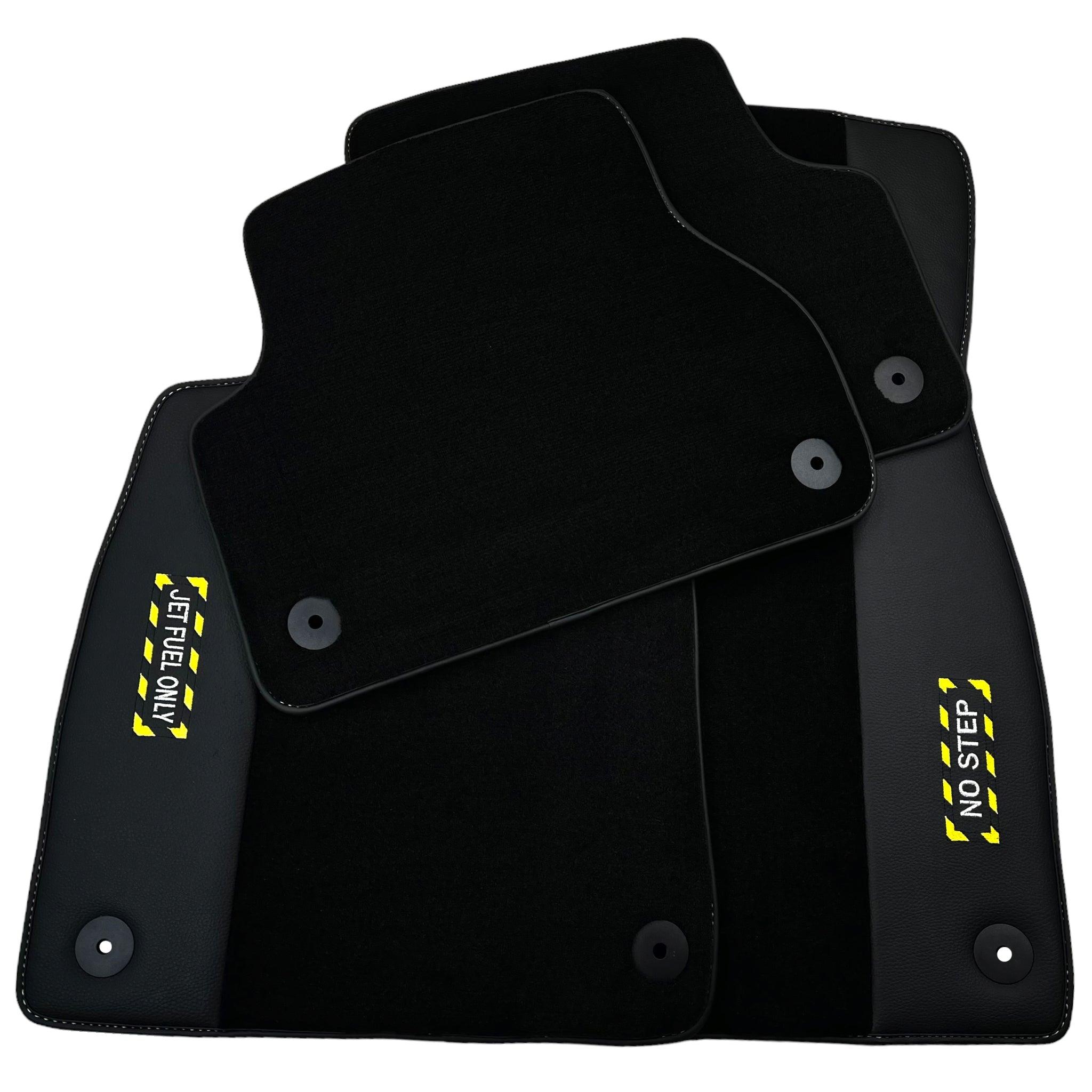 Black Floor Mats for Audi A3 - Convertible (2008-2013) | Fighter Jet Edition