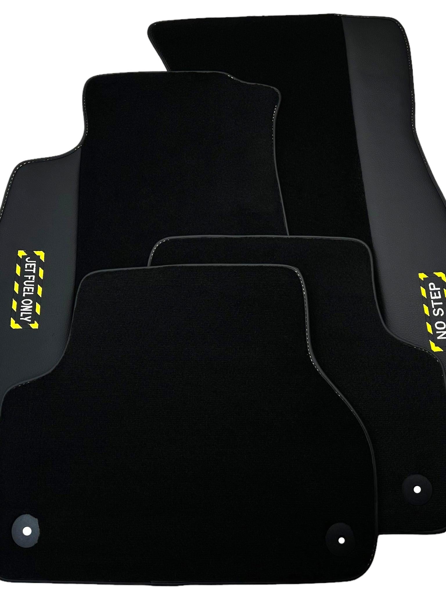 Black Floor Mats for Audi A3 - Convertible (2008-2013) | Fighter Jet Edition