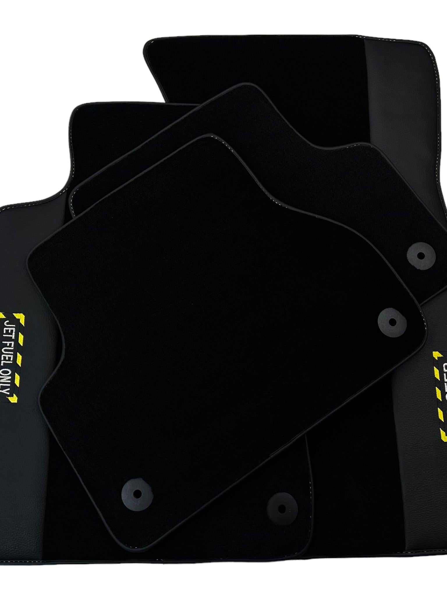 Black Floor Mats for Audi A3 - Convertible (2014-2020) | Fighter Jet Edition