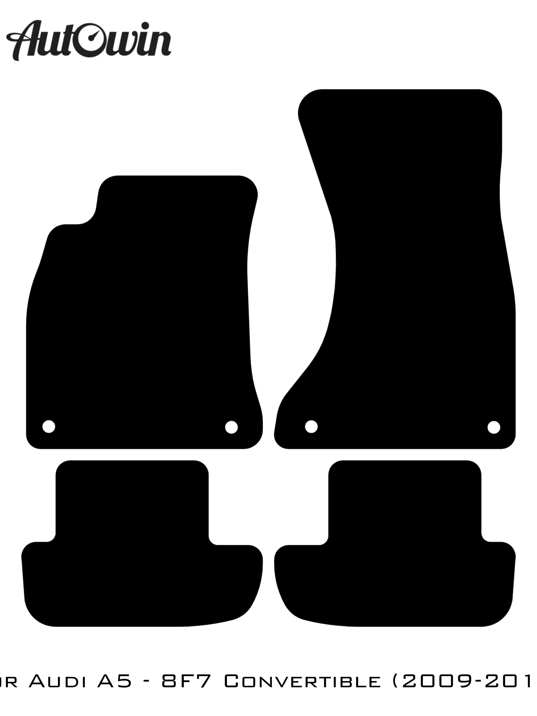Floor Mats for Audi A5 - 8F7 Convertible (2009-2017) Fighter Jet Edition