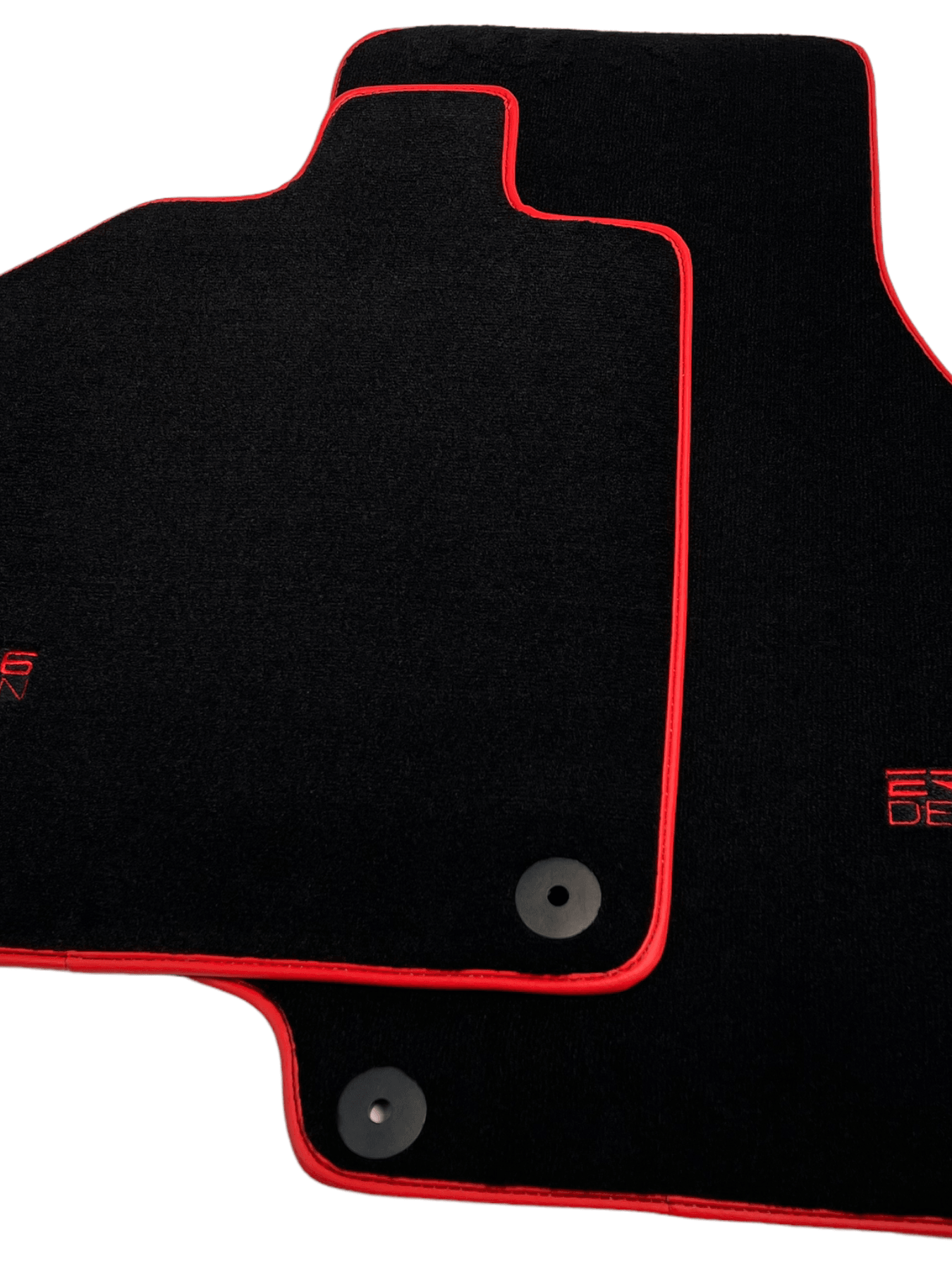 Floor Mats For Audi R8 2nd Gen 2015-2023 Carpet Er56 Design Red Trim - AutoWin