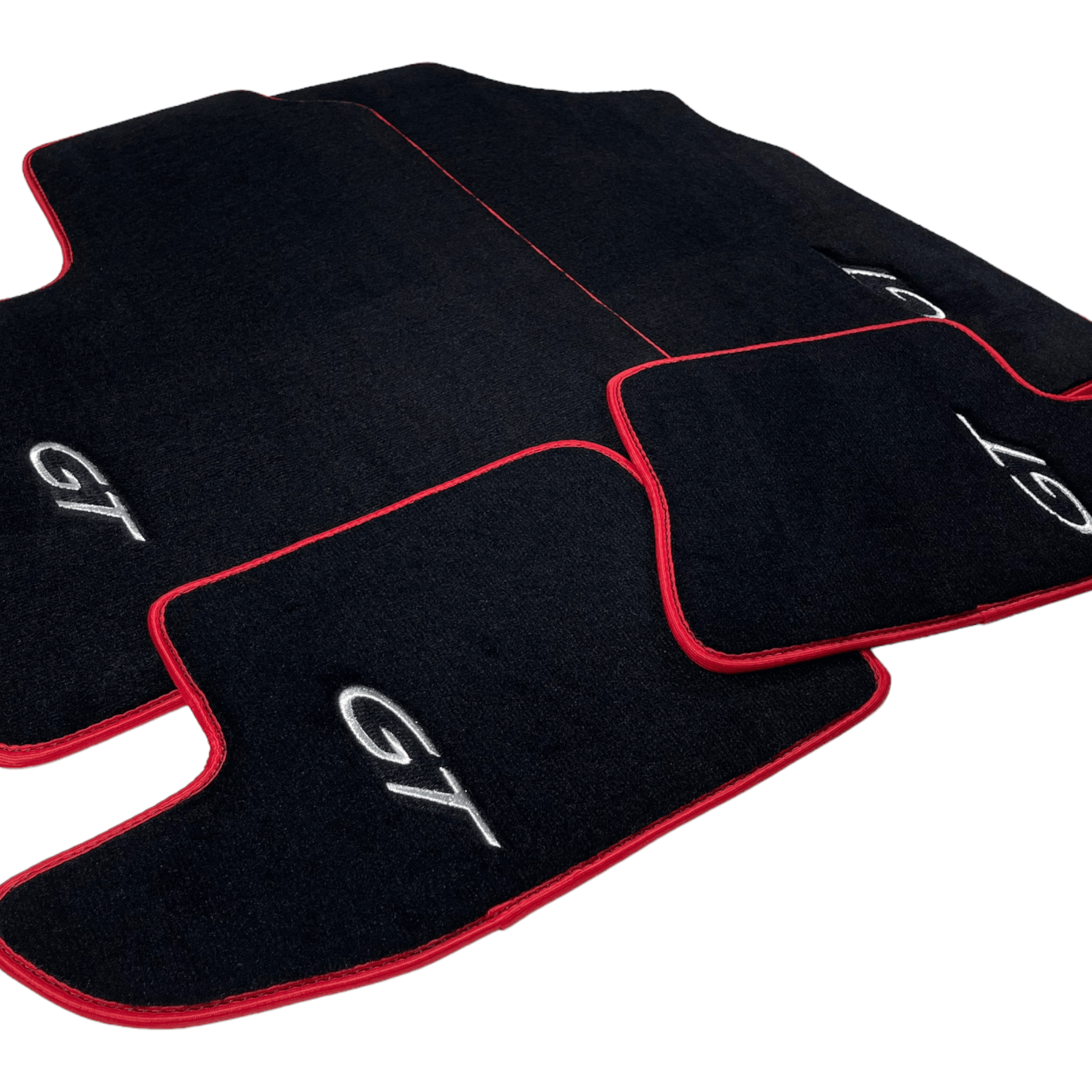 Black Floor Mats For Bentley Continental Gt 2004–2017 With Red Trim - AutoWin