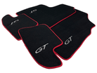 Black Floor Mats For Bentley Continental Gt 2004–2017 With Red Trim - AutoWin