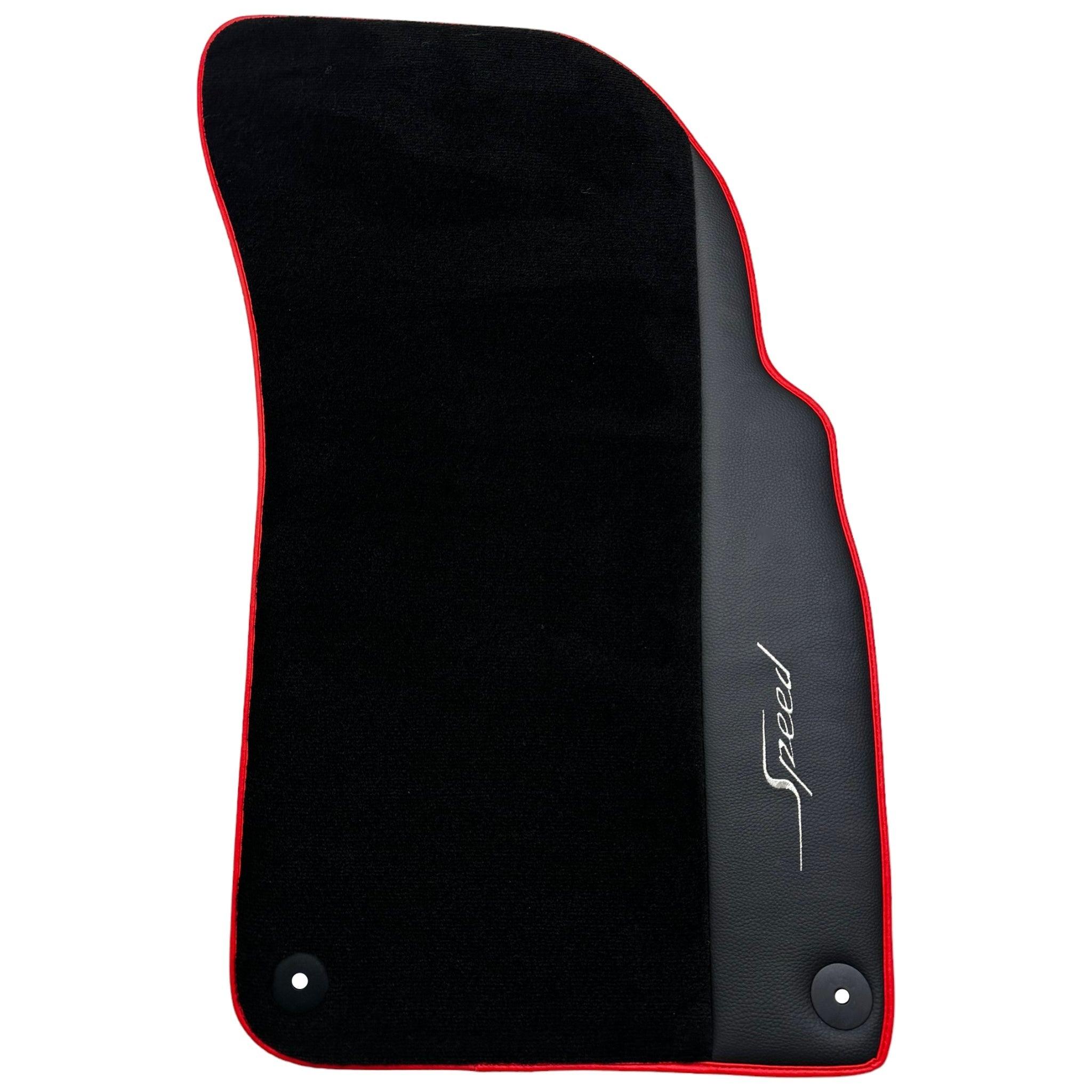 Floor Mats For Bentley Flying Spur (2013-2019) with Leather and Red Trim
