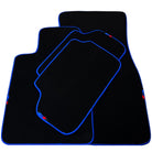 Black Floor Floor Mats For BMW 1 Series F20 | Blue Trim