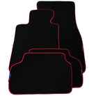 Black Floor Floor Mats For BMW 1 Series F20 | Red Trim