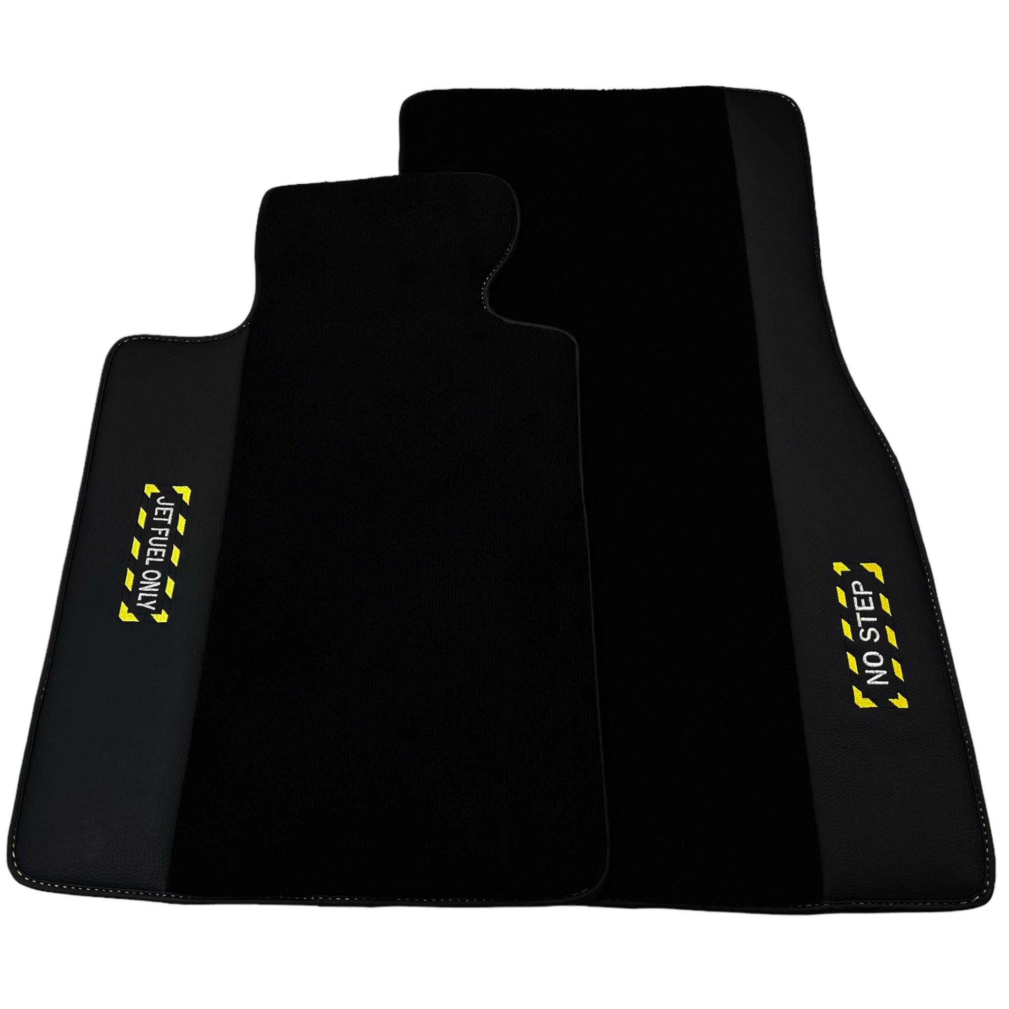 Black Floor Floor Mats For BMW 3 Series E46 Coupe | Fighter Jet Edition - AutoWin