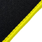 Black Floor Floor Mats For BMW 3 Series E92 | Fighter Jet Edition | Yellow Trim