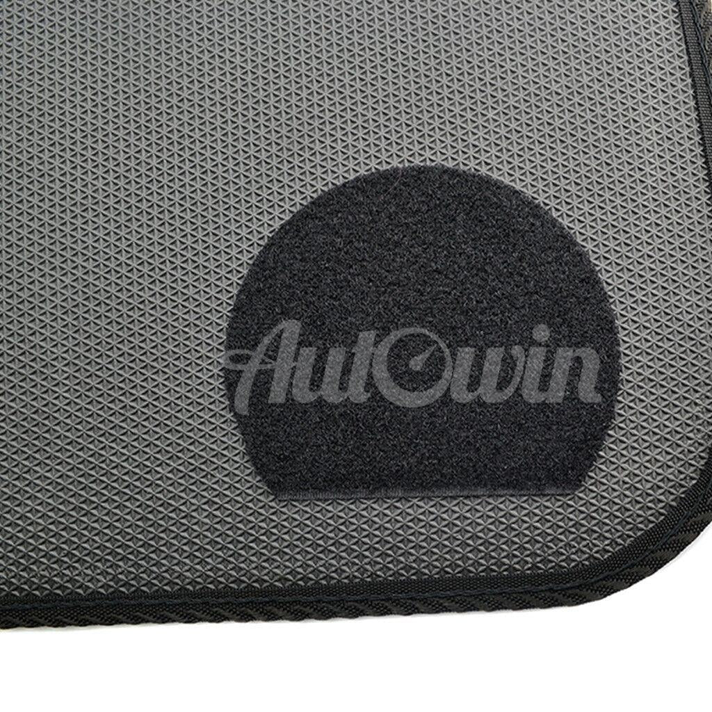 Black Floor Mats For BMW 4 Series F33 With Color Stripes Tailored Set Perfect Fit - AutoWin