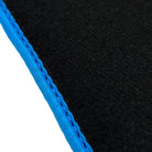 Black Floor Floor Mats For BMW X1 Series E84 | Sky Blue Trim