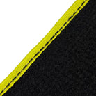 Black Floor Floor Mats For BMW X2 Series F39 | Fighter Jet Edition | Yellow Trim