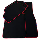 Black Floor Floor Mats For BMW X3 Series G01 | Red Trim