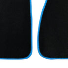 Black Floor Floor Mats For BMW X3 Series G01 | Sky Blue Trim
