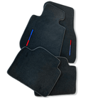 Black Floor Mats For BMW X3M Series F97 With Color Stripes Tailored Set Perfect Fit - AutoWin