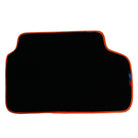 Black Floor Floor Mats For BMW X4M Series F98 | Orange Trim