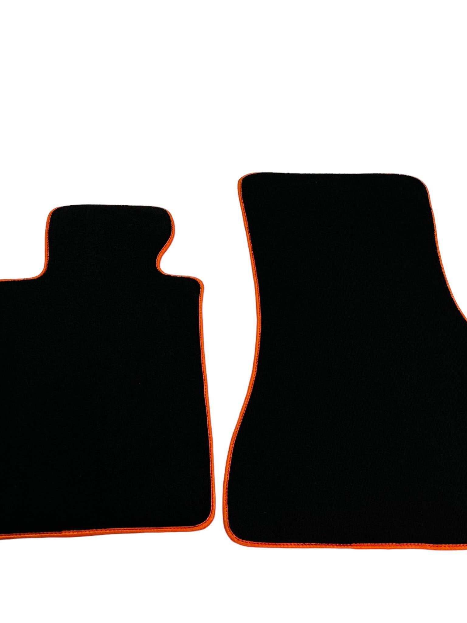 Black Floor Floor Mats For BMW X6 Series E71 | Orange Trim