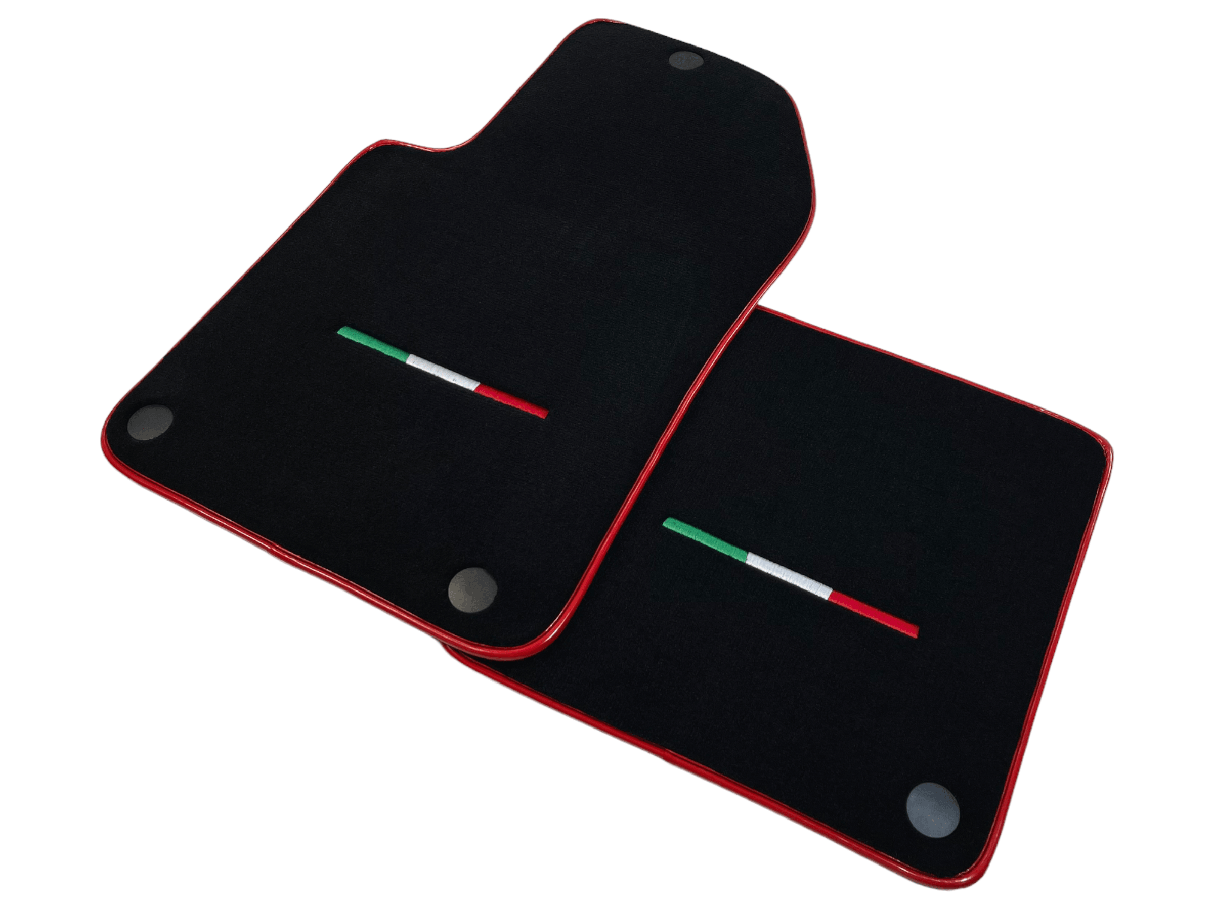 Black Floor Mats For Ferrari 599 Coupe 2006-2012 With Red Trim - AutoWin