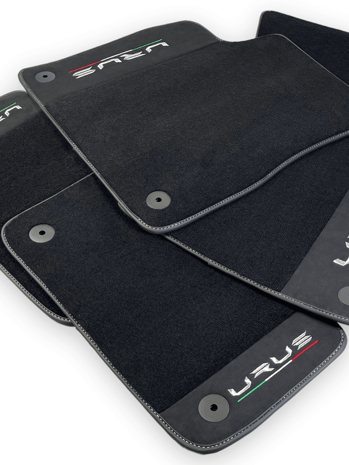 Black Floor Mats For Lamborghini Urus With Alcantara Leather - AutoWin